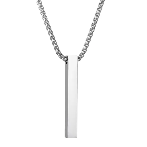 Classic_Curb_Link_Bracelet_Bar_Pendant_Chain_Combo_For_Men__Bracelet__silver_Stainless_steel