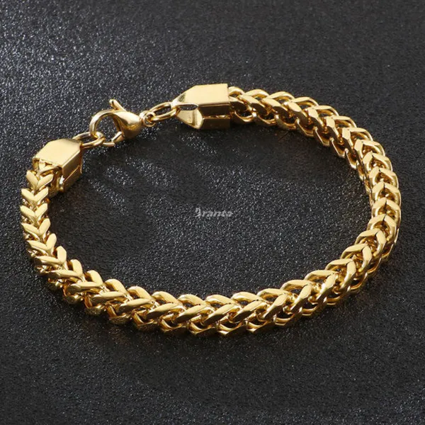 Chunky_Link_Bracelet_Combo_For_Men_Gold_Silver_Black_Fenyra__Bracelet__gold_silver_Stainless_steel
