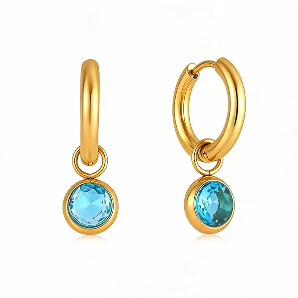 Blue_Gold_Stainless_Steel_Cubic_Zirconia_Huggie_Hoop_Earrings_For_Women
