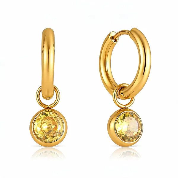 Gold_Stainless_Steel_Cubic_Zirconia_Huggie_Hoop_Earrings_For_Women