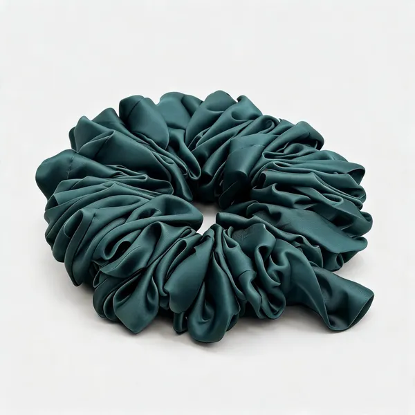 Green_Silk_Jumbo_Oversized_Scrunchie_For_Women