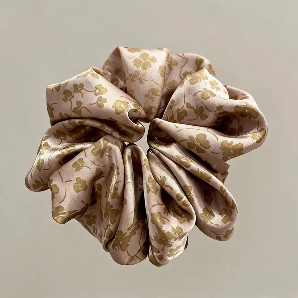 Pink_Silk_Floral_Print_Oversized_Scrunchie_For_Women