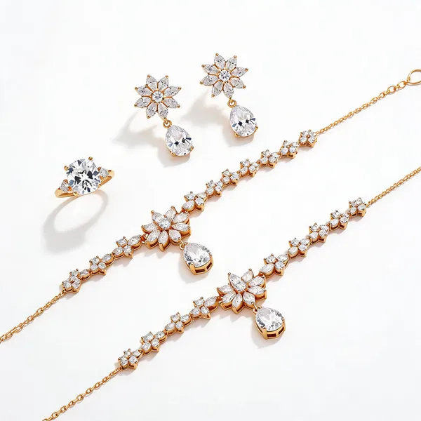 Gold_Stainless_Steel_Cubic_Zirconia_Bridal_Jewellery_Set_For_Women