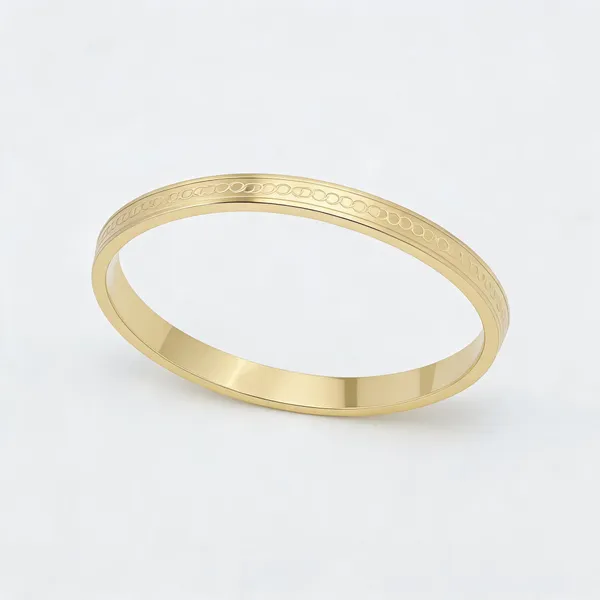 Gold_Stainless_Steel_Circle_Touch_Link_Bracelet_For_Men