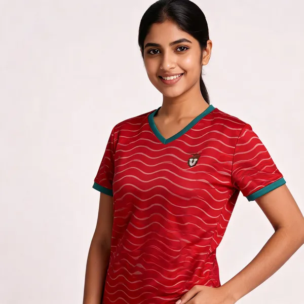 Red_Wave_Print_V-Neck_Football_Jersey_For_Unisex