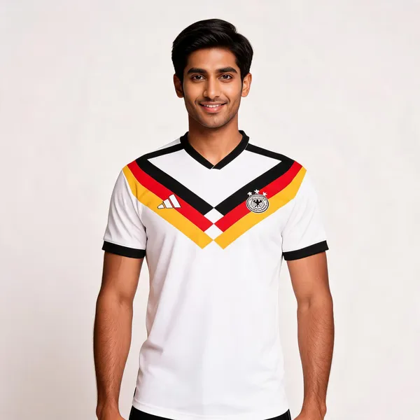 White_V-Neck_Graphic_Football_Jersey_For_Unisex