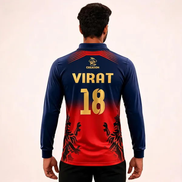 Navy_Red_Colour-Block_Long_Sleeve_Cricket_Jersey_For_Unisex