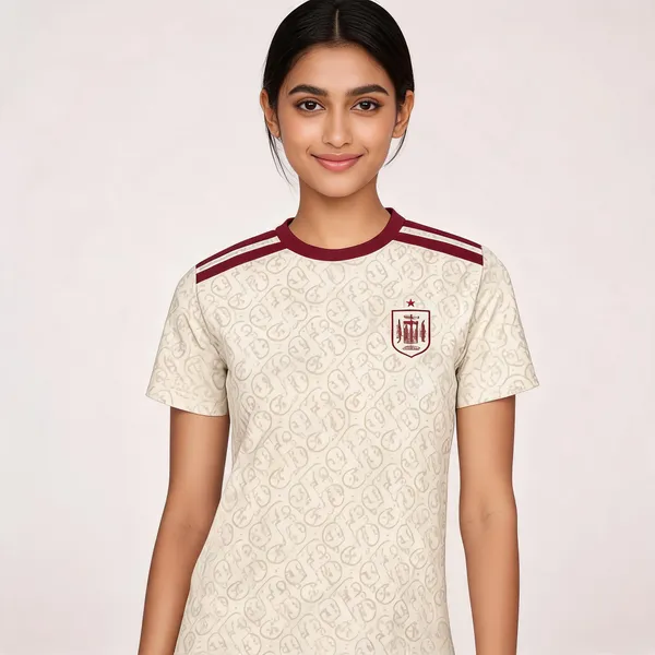 Cream_Tonal_Pattern_Spain_Football_Jersey_For_Unisex