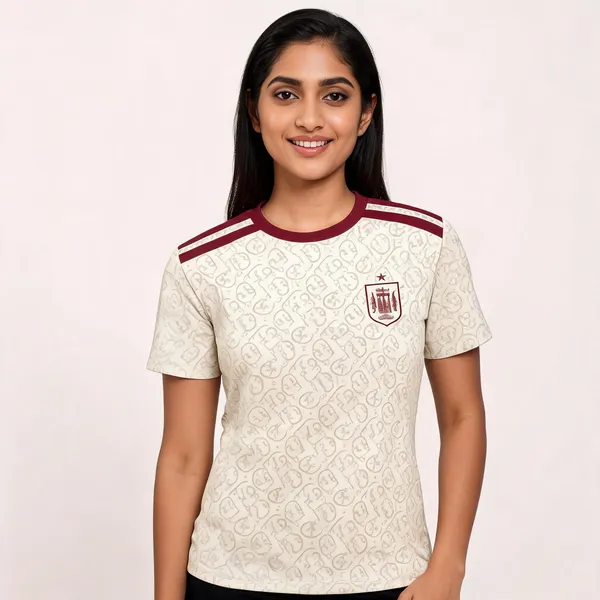 Cream_Tonal_Pattern_Spain_Football_Jersey_For_Unisex