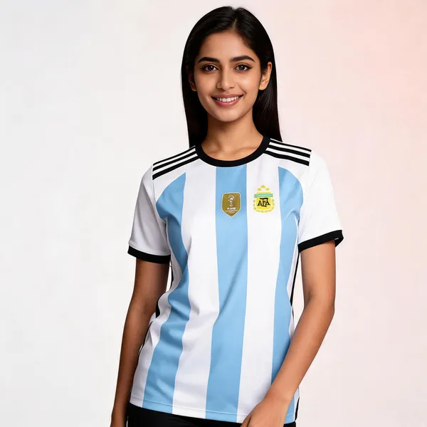 White_Blue_Striped_Football_Jersey_For_Unisex