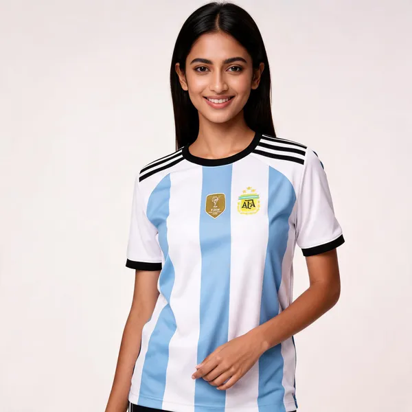 White_Blue_Striped_Football_Jersey_For_Unisex
