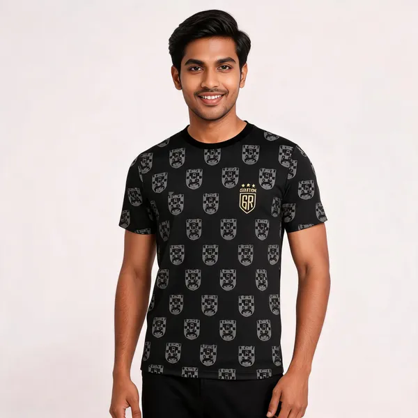 Black_Polyester_Regular_Fit_Crest_Print_T-Shirt_For_Unisex