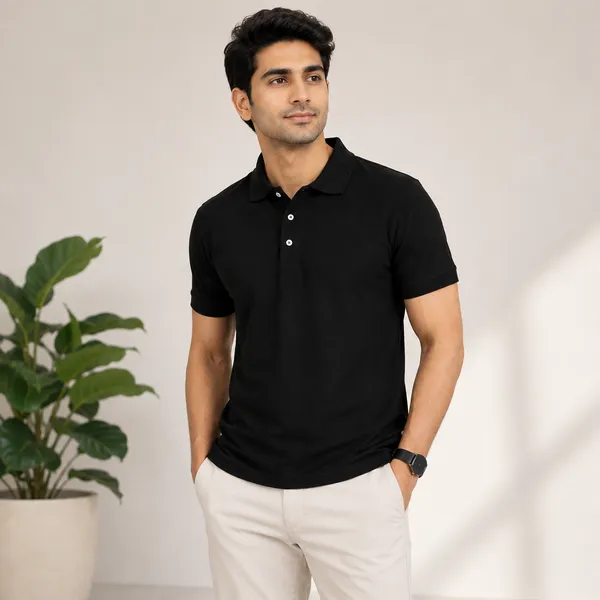 Pink_And_Black_Poly-Cotton_Regular_Fit_Polo_T-Shirt_For_Men_(Pack_of_2)