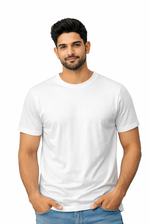 White_Cotton_Regular_Fit_Crew_Neck_T-Shirt_For_Men