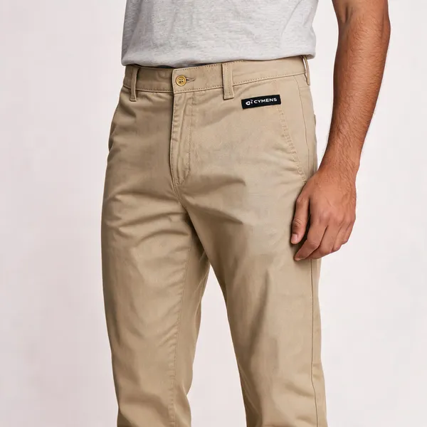 Beige_Poly-Cotton_Chino_Trousers_For_Men