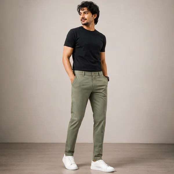 Light_Green_Poly-Cotton_Slim_Fit_Trousers_For_Men