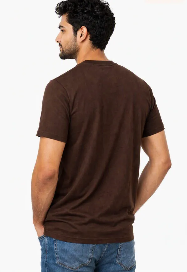 Brown_Cotton_Regular_Fit_Crew_Neck_T-Shirt_For_Men