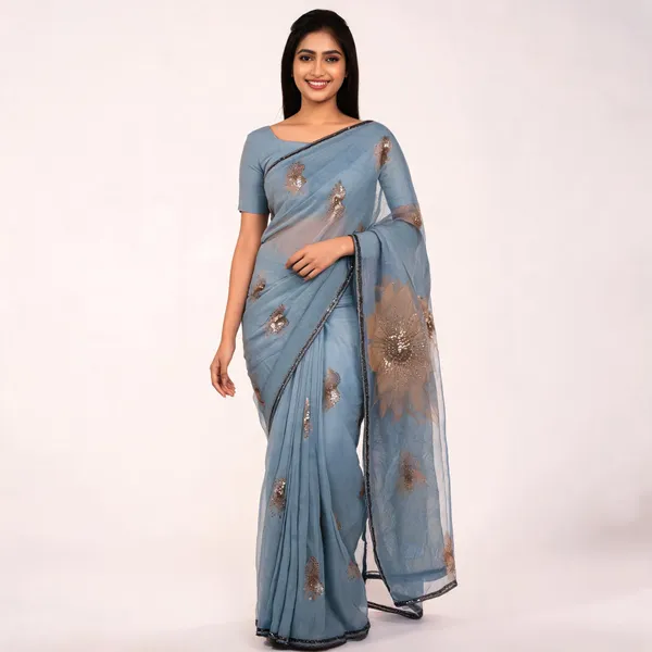 Blue_Fandy_Saree_For_Women