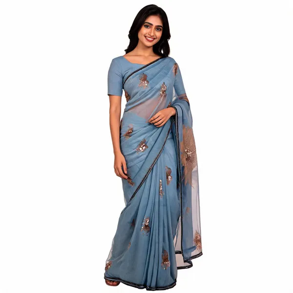 Blue_Fandy_Saree_For_Women