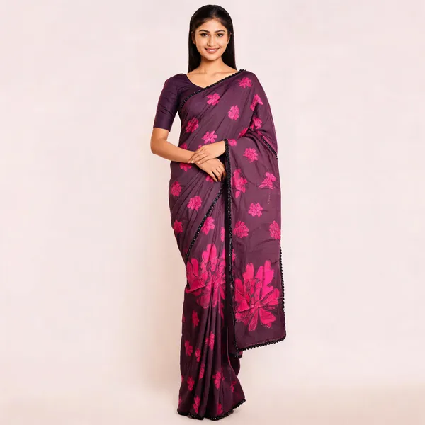Purple_Fandy_Saree_For_Women