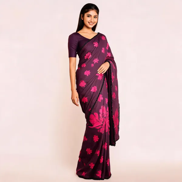 Purple_Fandy_Saree_For_Women