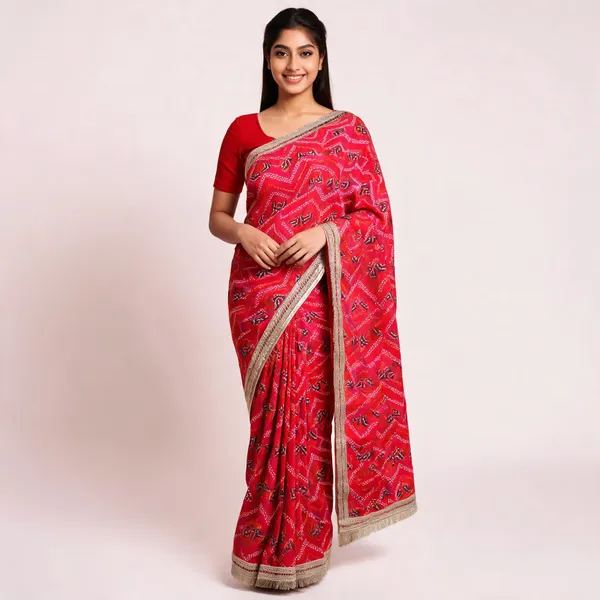 Red_Fandy_Saree_For_Women