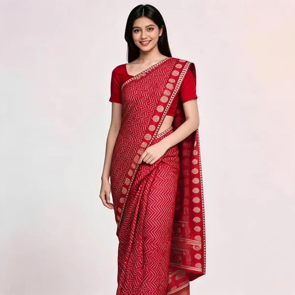 Red_Vichitra_Saree_For_Women