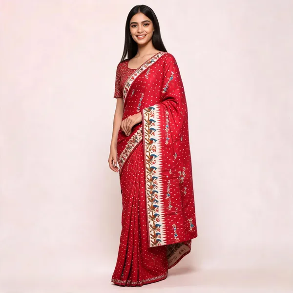 Red_Ho_Silk_Saree_For_Women