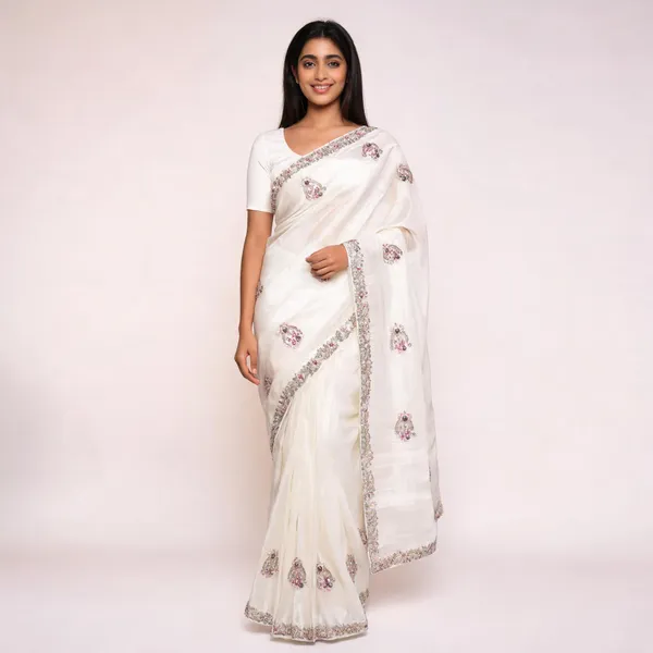 White_Ho_Silk_Saree_For_Women
