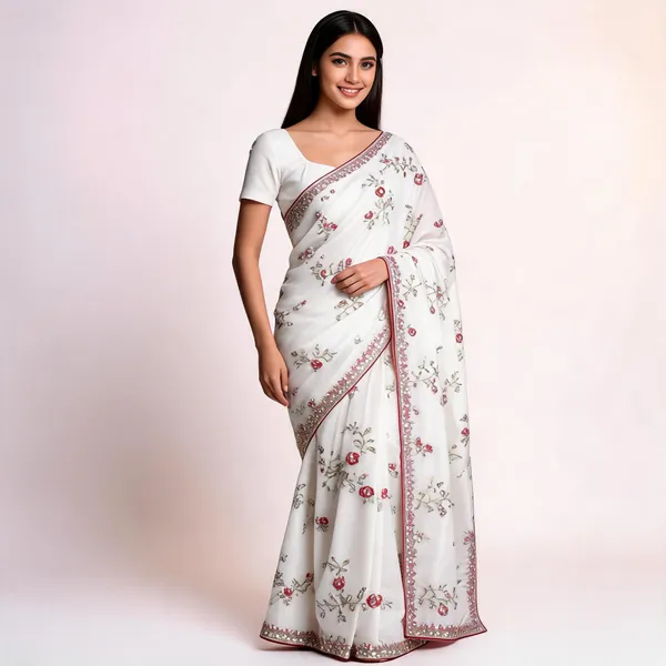 White_Ho_Silk_Saree_For_Women