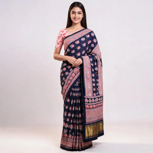Navy_Blue_Gajji_Silk_Saree_For_Women