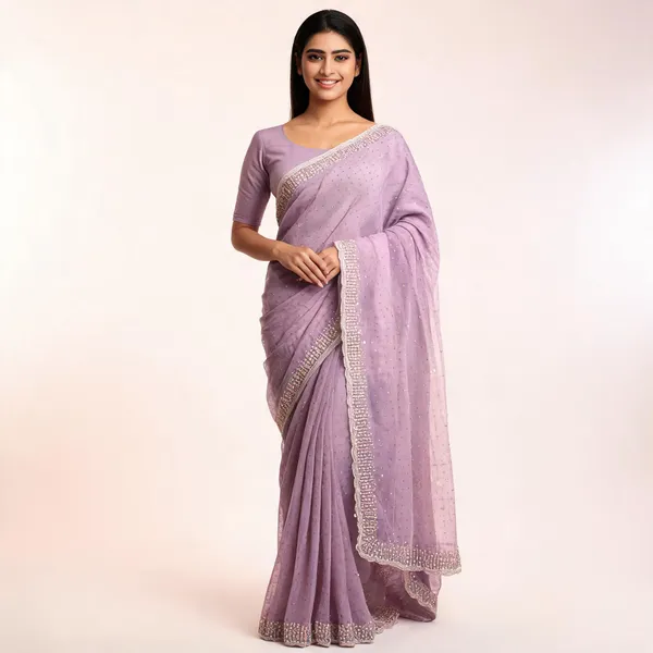 Lavender_Chiffon_Saree_For_Women
