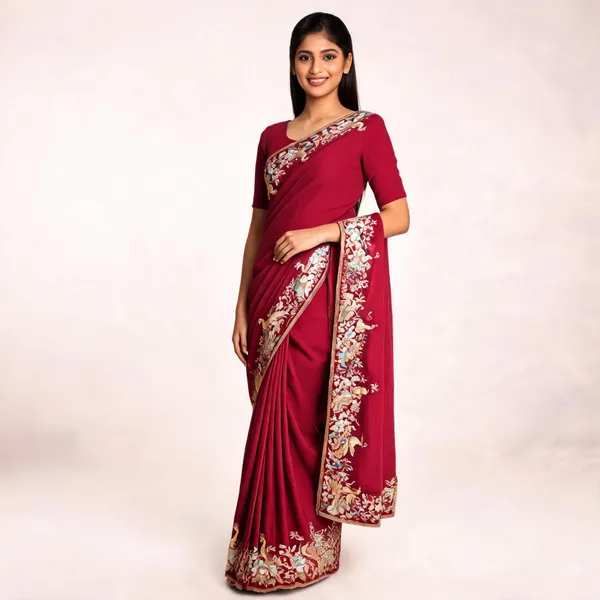 Magenta_Fandy_Saree_For_Women