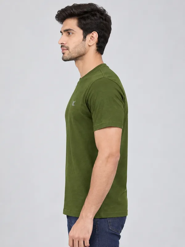 Olive_Green_Crew_Neck_T_Shirt_For_Men