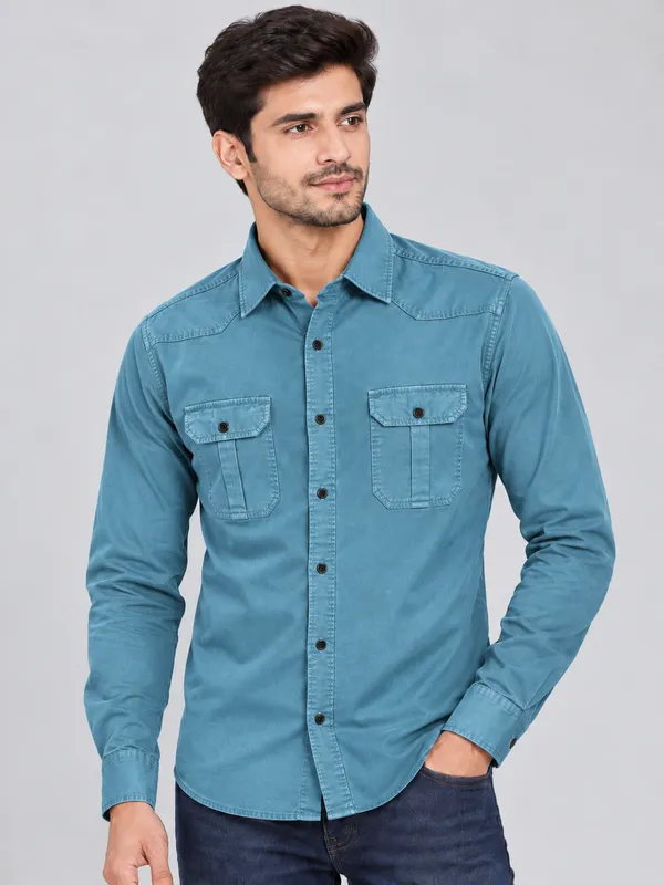 Blue_Denim_Regular_Fit_Shirt_For_Men
