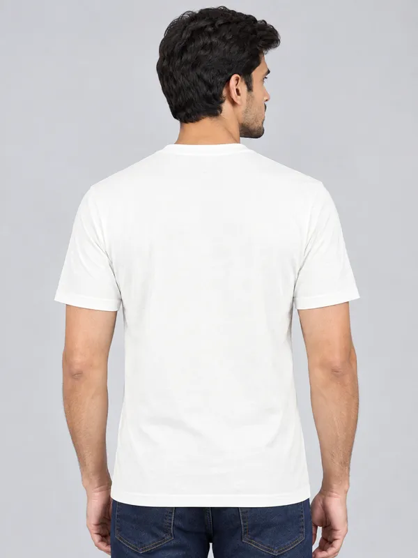 White_Regular_Fit_Crew_Neck_T_Shirt_For_Men