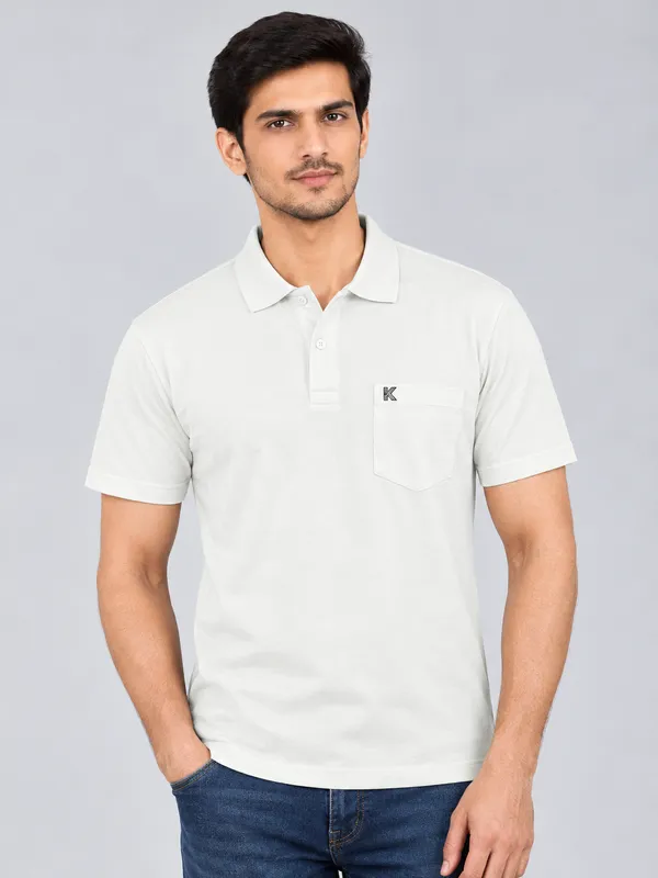 White_Regular_Fit_Polo_T_Shirt_For_Men