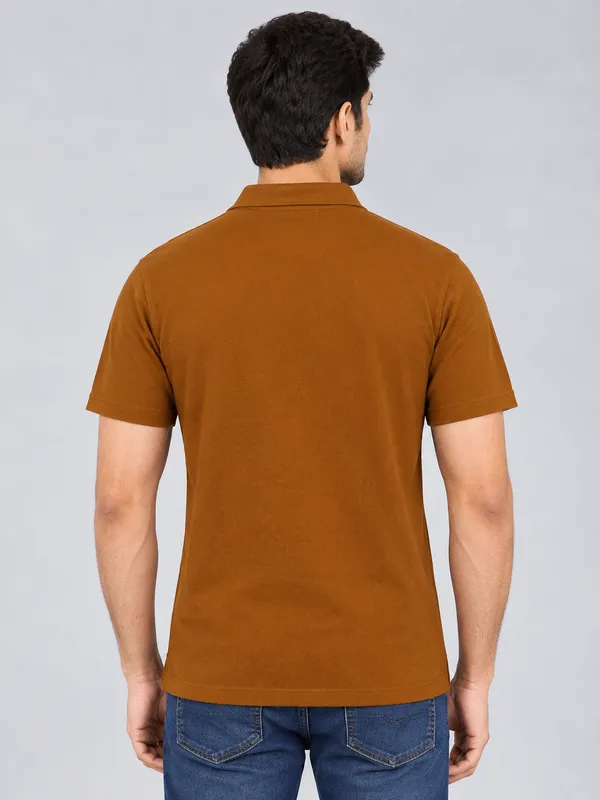 Brown_Regular_Fit_Polo_T_Shirt_For_Men