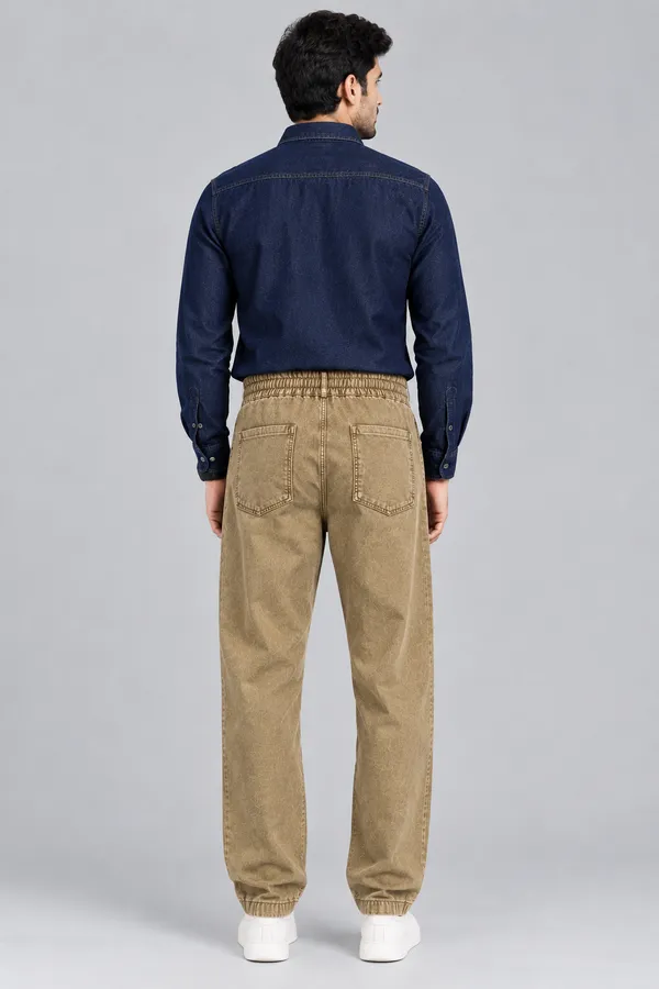 Brown_Denim_Regular_Fit_Shirt_For_Men