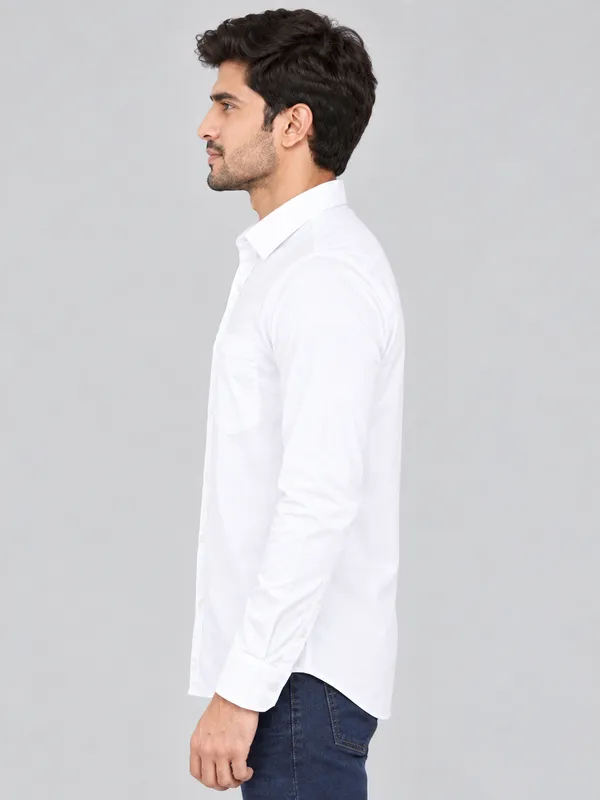 White_Regular_Fit_Shirt_For_Men