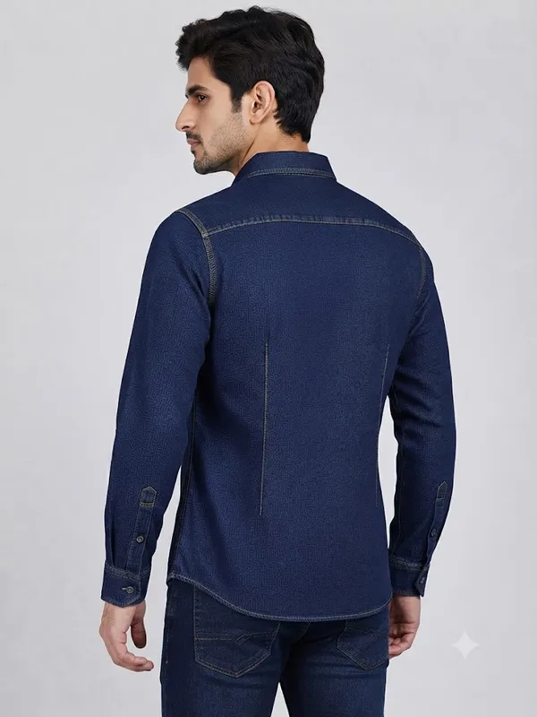 Blue_Denim_Casual_Shirt_For_Men