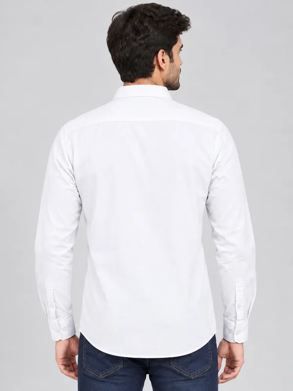 White_Regular_Fit_Shirt_For_Men