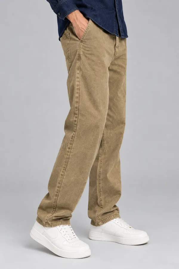 Brown_Denim_Regular_Fit_Shirt_For_Men