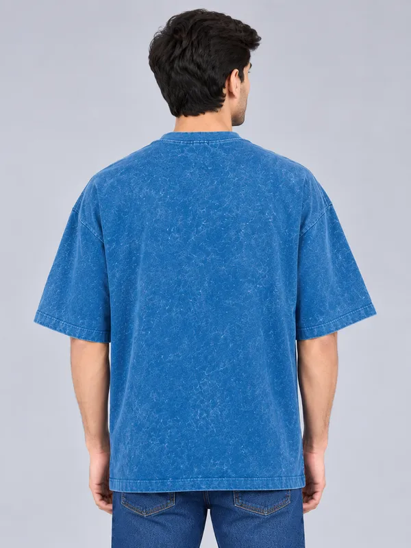Blue_Textured_Oversized_T_Shirt_For_Men