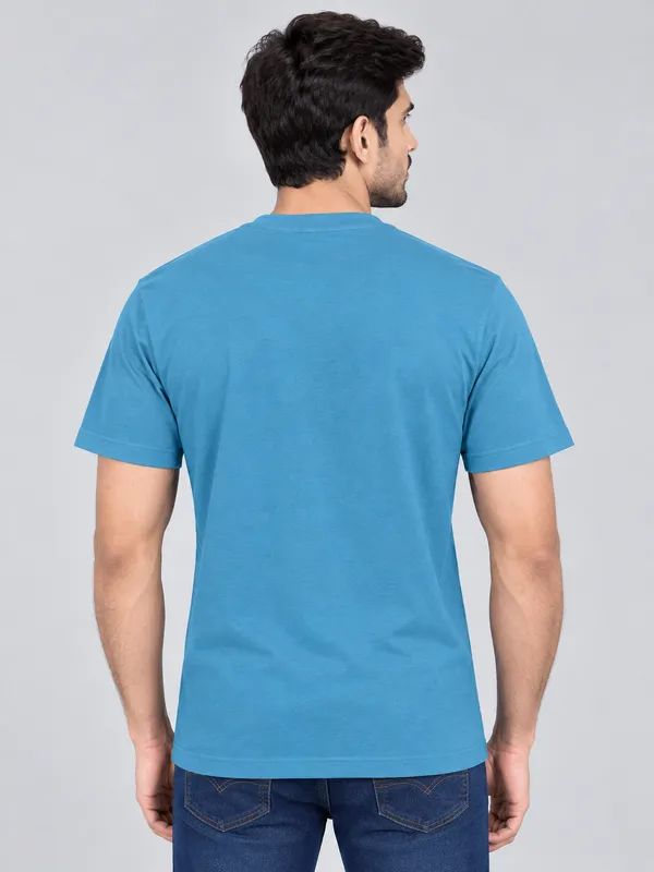 Blue_Regular_Fit_Crew_Neck_T_Shirt_For_Men