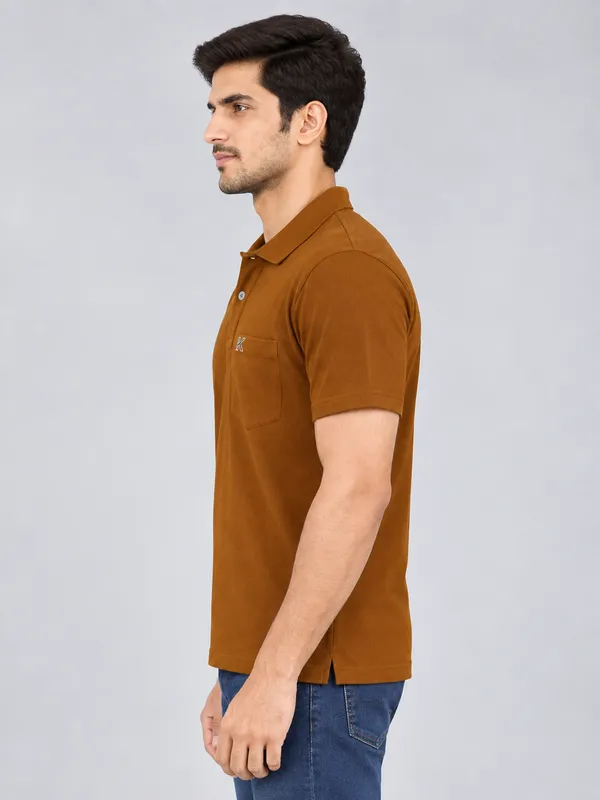 Brown_Regular_Fit_Polo_T_Shirt_For_Men