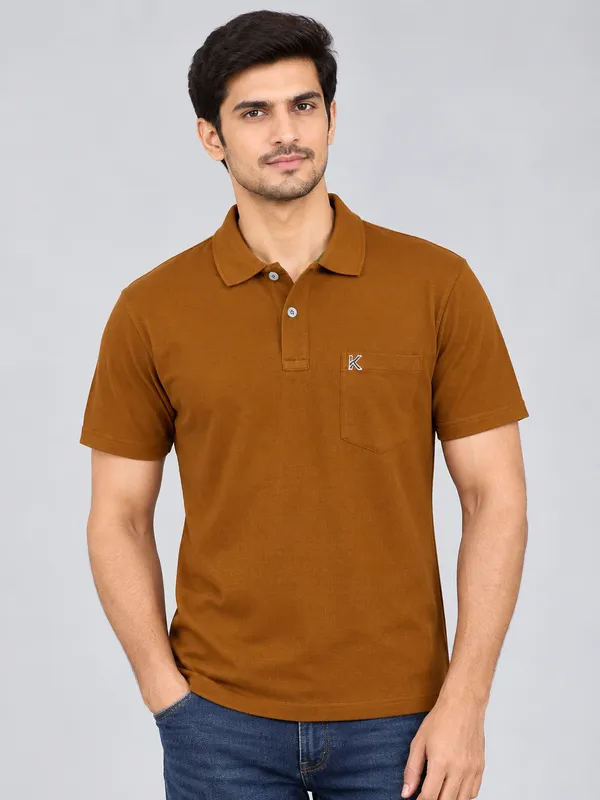 Brown_Regular_Fit_Polo_T_Shirt_For_Men