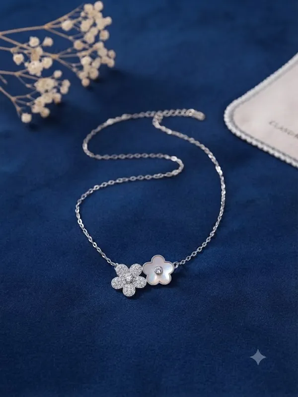 Silver_Sterling_Silver_925_Floral_Necklace_For_Women