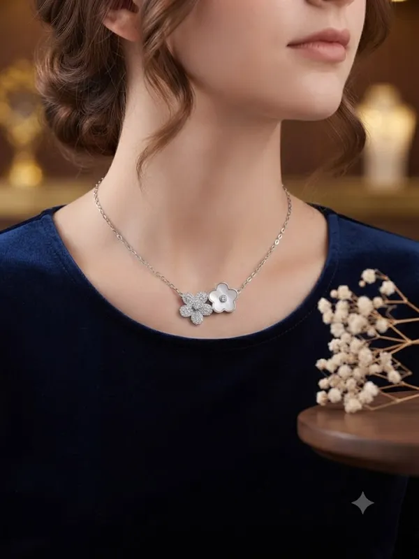 Silver_Sterling_Silver_925_Floral_Necklace_For_Women