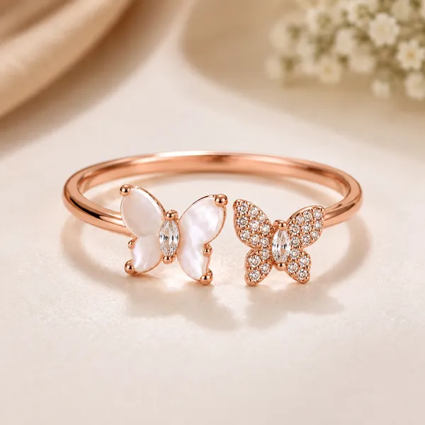 Rose_Gold_925_Sterling_Silver_Butterfly_Bangle_Bracelet_For_Women